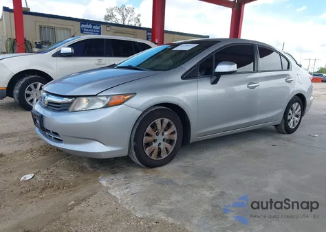 2012 Honda Civic Lx from USA, damaged, VIN 19XFB2F54CE333297